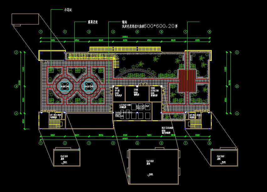 庭院园林 空中花园 绿化cad施工图景观设计方案